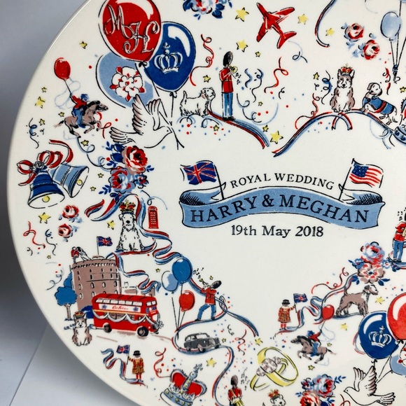 Cath Kidston Royal Wedding Plate Brand new Limited Edition Rare Harry & Meghan - Picture 2 of 8